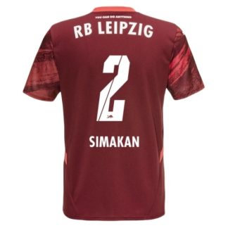 Billige RB Leipzig Auswärts Trikotsatz 2024-25 Rot Fußballtrikots Mohamed Simakan 2