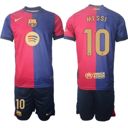 Kaufe Billige Fussballtrikots FC Barcelona 2024-25 Heimtrikot trikotsatz Lionel Messi 10