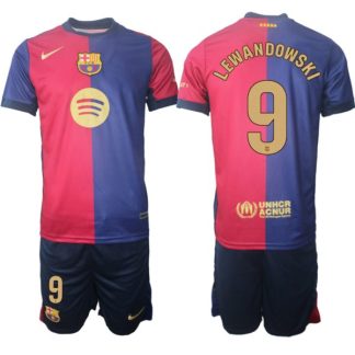 Kaufe Billige Fussballtrikots FC Barcelona 2024-25 Heimtrikot trikotsatz Robert Lewandowski 9