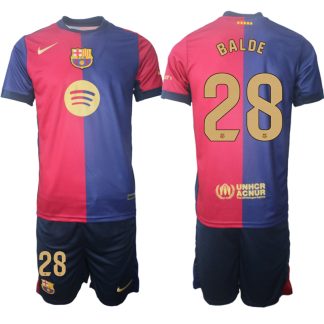 Rabatt FC Barcelona 2024-25 Heimtrikot Kurzarm + Kurze Hosen Alejandro Balde 28